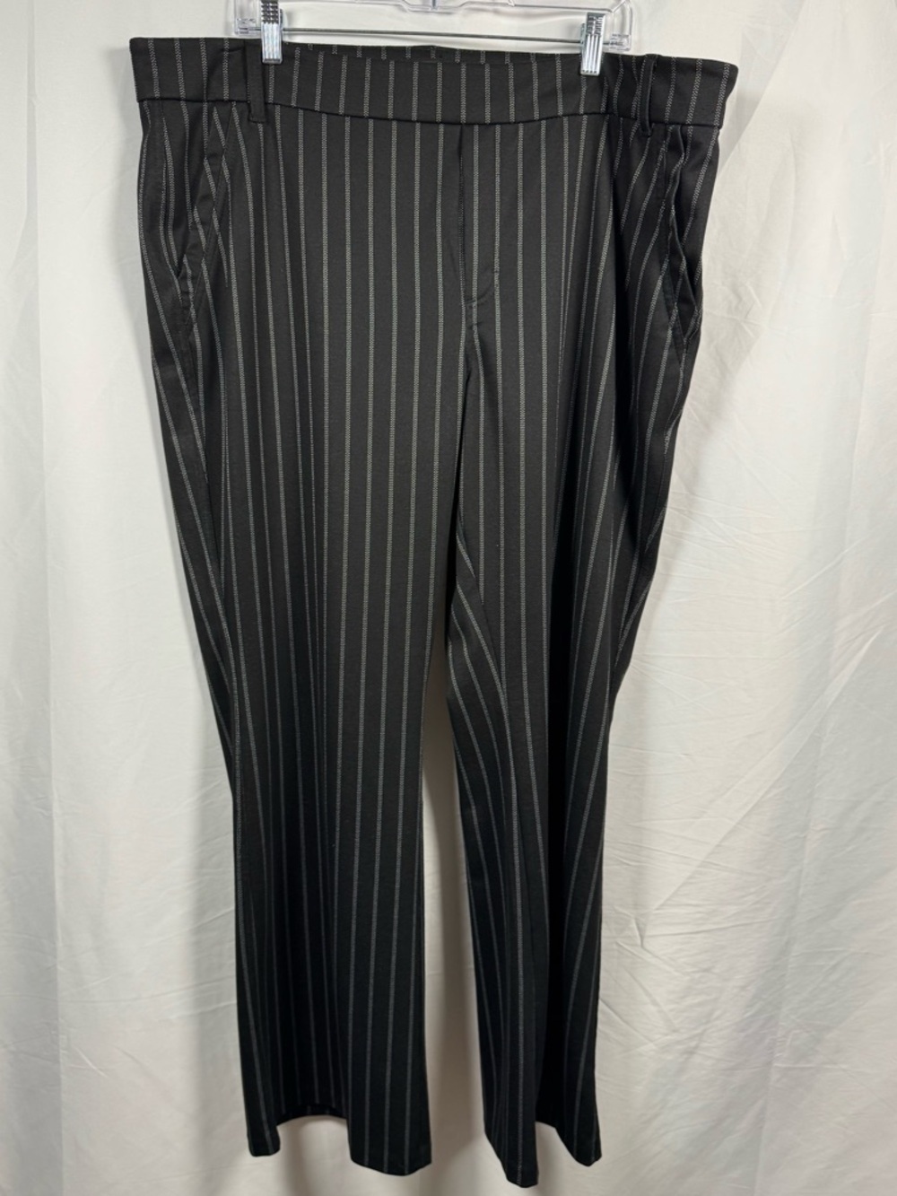 Lee Women's Black Pinstripe Dress Pants XXL